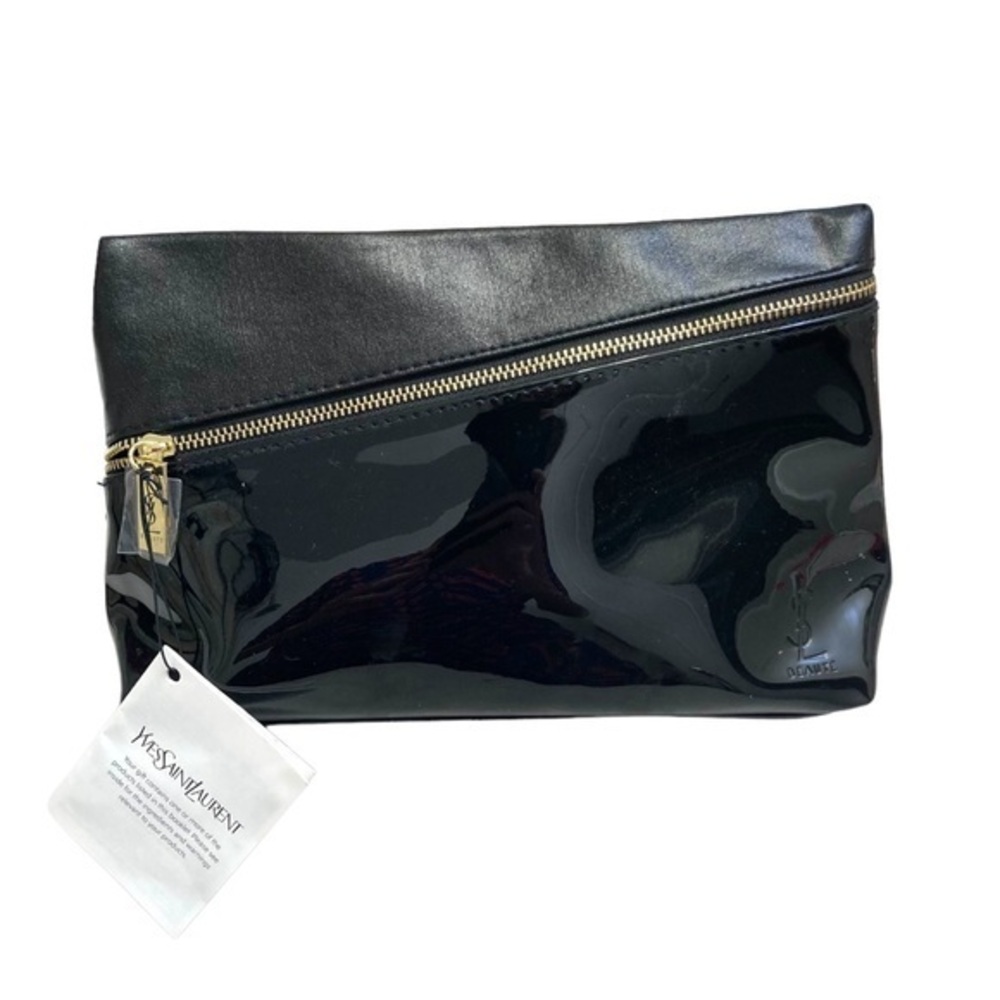 Saint Laurent YSL Yves Saint Laurent black cosmetic “beaute” line bag nwt new